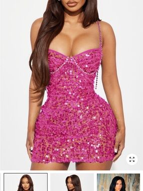 Mermaid sequin mini dress